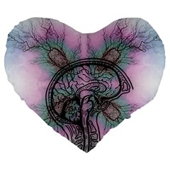 Tourette Syndrome Epilepsy Brain Large 19  Premium Heart Shape Cushions by pakminggu