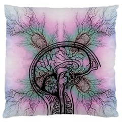 Tourette Syndrome Epilepsy Brain Large Premium Plush Fleece Cushion Case (two Sides) by pakminggu