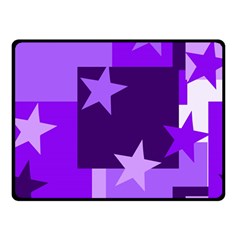 Purple Stars Pattern Shape Two Sides Fleece Blanket (small) by danenraven