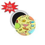 Cute Sketch Child Graphic Funny 1.75  Magnets (100 pack) 