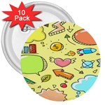 Cute Sketch Child Graphic Funny 3  Buttons (10 pack) 