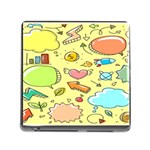 Cute Sketch Child Graphic Funny Memory Card Reader (Square 5 Slot)