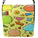 Cute Sketch Child Graphic Funny Flap Closure Messenger Bag (S)