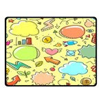 Cute Sketch Child Graphic Funny Two Sides Fleece Blanket (Small)