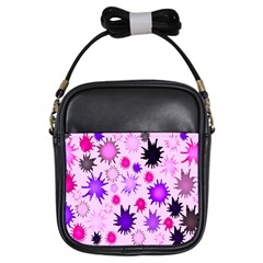 Inks Drops Black Paint Design Girls Sling Bag by danenraven