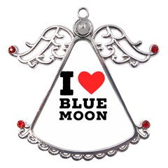 I Love Blue Moon Metal Angel With Crystal Ornament by ilovewhateva