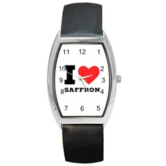 I Love Saffron Barrel Style Metal Watch by ilovewhateva