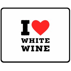 I Love White Wine Fleece Blanket (medium) by ilovewhateva