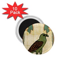 Egyptian Paper Papyrus Bird 1 75  Magnets (10 Pack) 