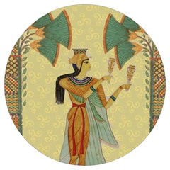 Egyptian Design Man Artifact Royal Round Trivet by Mog4mog4