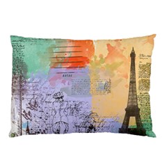 Scrapbook Paris Vintage France Pillow Case (two Sides) by Mog4mog4
