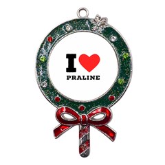 I Love Praline  Metal X mas Lollipop With Crystal Ornament by ilovewhateva