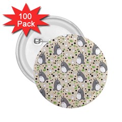 Pattern My Neighbor Totoro 2 25  Buttons (100 Pack)  by Mog4mog4