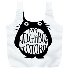 My Neighbor Totoro Black And White Full Print Recycle Bag (xl) by Mog4mog4