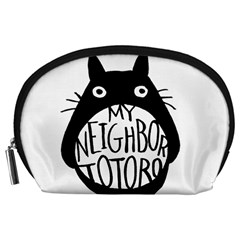 My Neighbor Totoro Black And White Accessory Pouch (large) by Mog4mog4