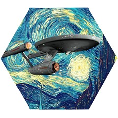 Star Starship The Starry Night Van Gogh Wooden Puzzle Hexagon by Mog4mog4