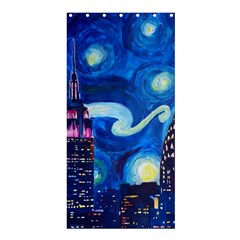 Starry Night In New York Van Gogh Manhattan Chrysler Building And Empire State Building Shower Curtain 36  X 72  (stall)  by Mog4mog4