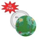 Green Retro Games Pattern 1.75  Buttons (10 pack)