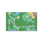 Green Retro Games Pattern Sticker (Rectangular)