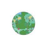 Green Retro Games Pattern Golf Ball Marker (4 pack)