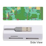 Green Retro Games Pattern Memory Card Reader (Stick)