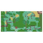 Green Retro Games Pattern Banner and Sign 8  x 4 