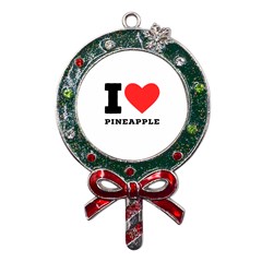 I Love Pineapple Metal X mas Lollipop With Crystal Ornament by ilovewhateva