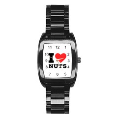 I Love Nuts Stainless Steel Barrel Watch by ilovewhateva