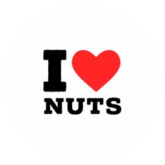 I Love Nuts Wooden Puzzle Round by ilovewhateva