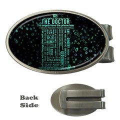 Tardis Doctor Who Technology Number Communication Money Clips (oval)  by Bakwanart