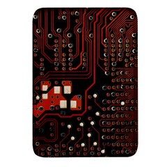 Red Computer Circuit Board Rectangular Glass Fridge Magnet (4 Pack)
