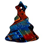 Gray Circuit Board Electronics Electronic Components Microprocessor Ornament (Christmas Tree)  Front