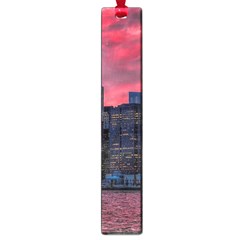 Skyline Sunset United States Reflection Usa,new York Manhattan Large Book Marks by Bakwanart