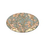 Art Nouveau Vintage Retro Pattern Floral Sticker (Oval)