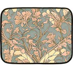 Art Nouveau Vintage Retro Pattern Floral Two Sides Fleece Blanket (Mini)