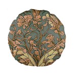 Art Nouveau Vintage Retro Pattern Floral Standard 15  Premium Round Cushions