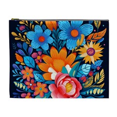 Flowers Bloom Spring Colorful Artwork Decoration Cosmetic Bag (xl)