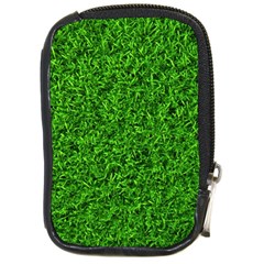 Green Grass Texture Summer Compact Camera Leather Case by 99art