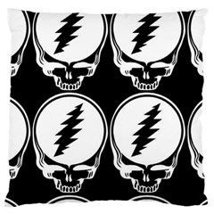 Black And White Deadhead Grateful Dead Steal Your Face Pattern Standard Premium Plush Fleece Cushion Case (two Sides) by 99art