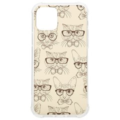Seamless Pattern Hand Drawn-cats-with Hipster Accessories Iphone 12/12 Pro Tpu Uv Print Case by Vaneshart