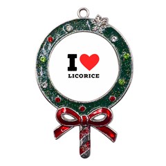 I Love Licorice Metal X mas Lollipop With Crystal Ornament by ilovewhateva