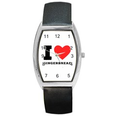 I Love Gingerbread Barrel Style Metal Watch by ilovewhateva