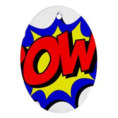 Pow Comic Comic Book Fight Ornament (oval) by 99art