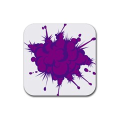 Explosion-firecracker-pyrotechnics Rubber Coaster (square) by 99art