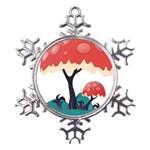 Tree-art-trunk-artwork-cartoon Metal Large Snowflake Ornament Front