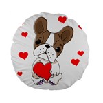 Animation-dog-cute-animate-comic Standard 15  Premium Flano Round Cushions Front