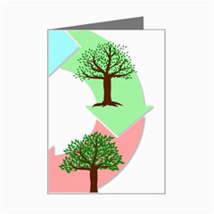 Seasons-of-the-year-year-tree Mini Greeting Card by 99art