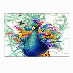 Bird-peafowl-painting-drawing-feather-birds Postcard 4 x 6  (pkg Of 10) by 99art