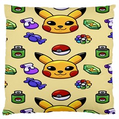 Pikachu Standard Premium Plush Fleece Cushion Case (two Sides) by artworkshop