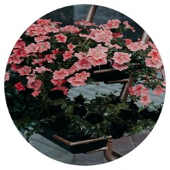 Pink Peony  Flower Round Trivet by artworkshop
